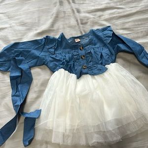 Jean dress with tu tu skirt new size 2T toddler girl